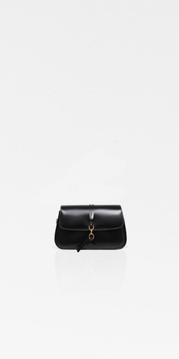 Classic Flap Bag Midi Glossy Black