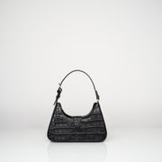 Hobo Bag Mini Black Croc Mat